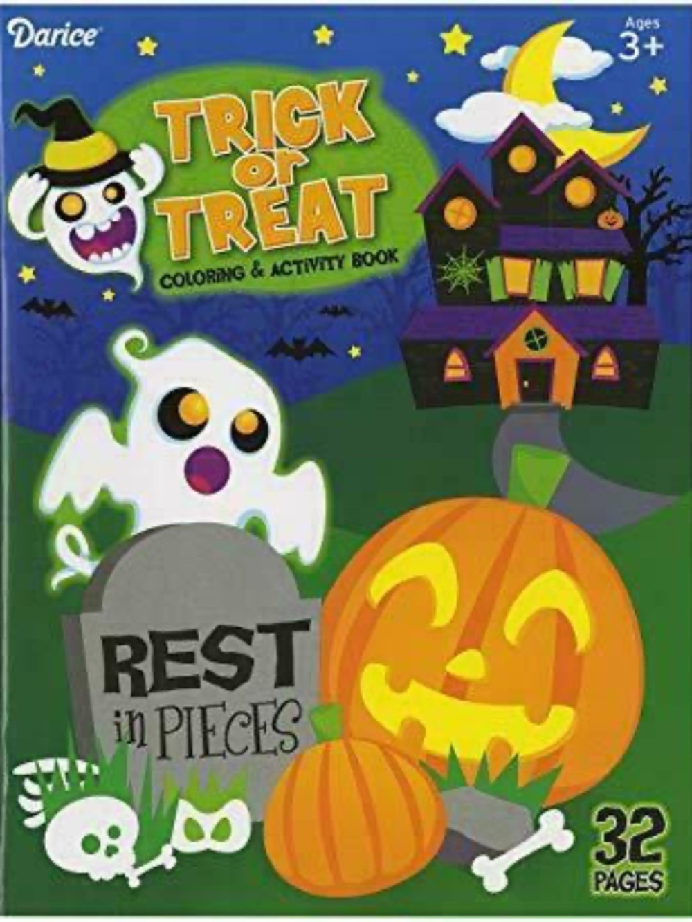 Darice-Coloring  Book. Trick or Treat Coloring activity book 32 Pages